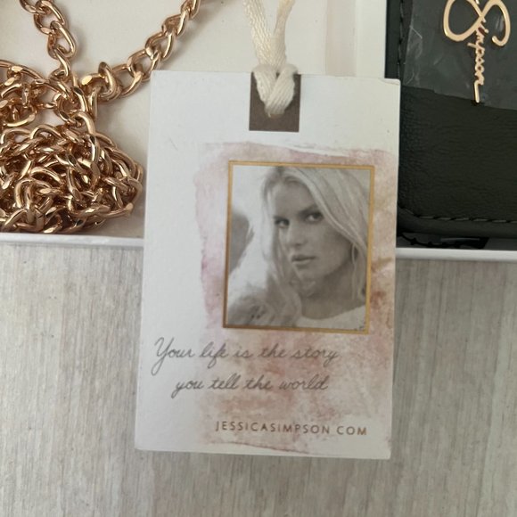 JESSICA SIMPSON Natural Python Flap Credit Card Key & Card Case 2 pc SET - Picture 7 of 10